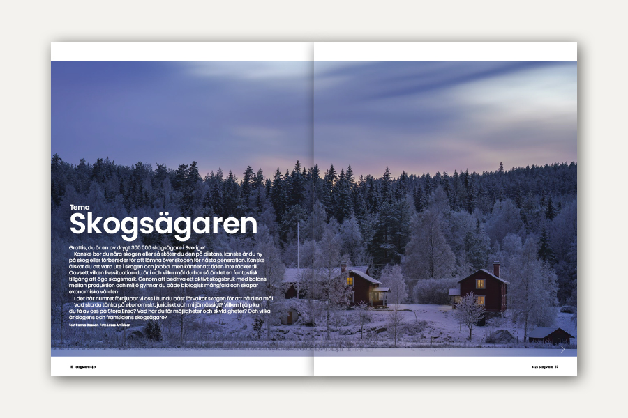 Inlaga från tidningen Skogsnära.