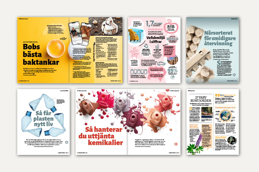 Samling av uppslag från tidningen Cirkulera.
